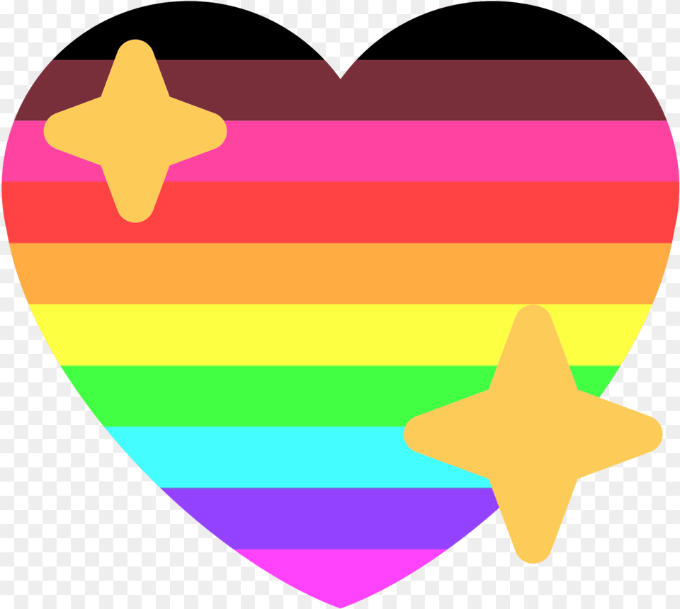 View 18 Discord Pride Heart Emojis Transparent Pride Heart Emoji, Symbol, Star Symbol Png Image