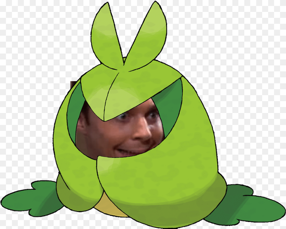 View Pokemon Swadloon, Green, Face, Head, Person Png
