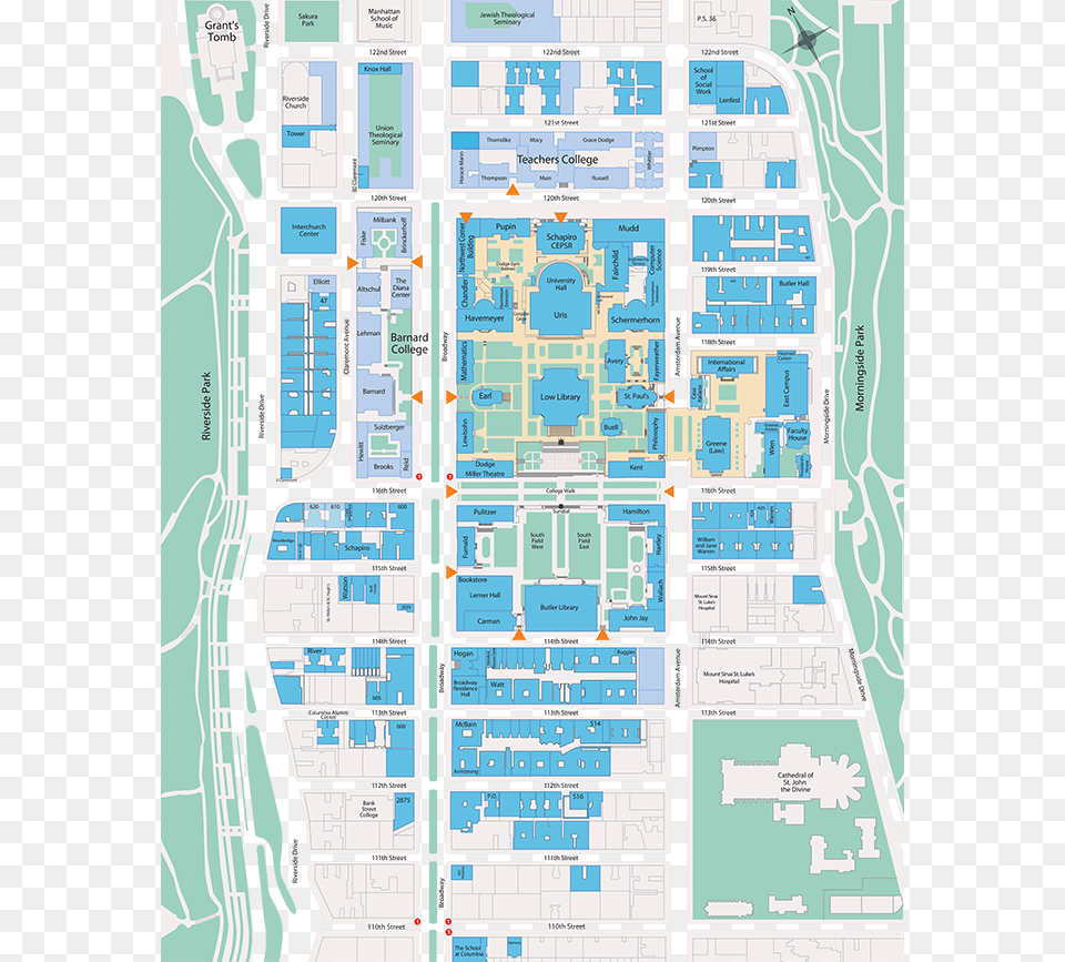 View A Map Of Columbia Law School And The Surrounding Columbia Campus Map, Diagram Png Image