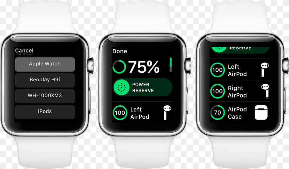 View Airpods Battery Percentage Dock On Apple Watch, Wristwatch, Arm, Body Part, Person Png