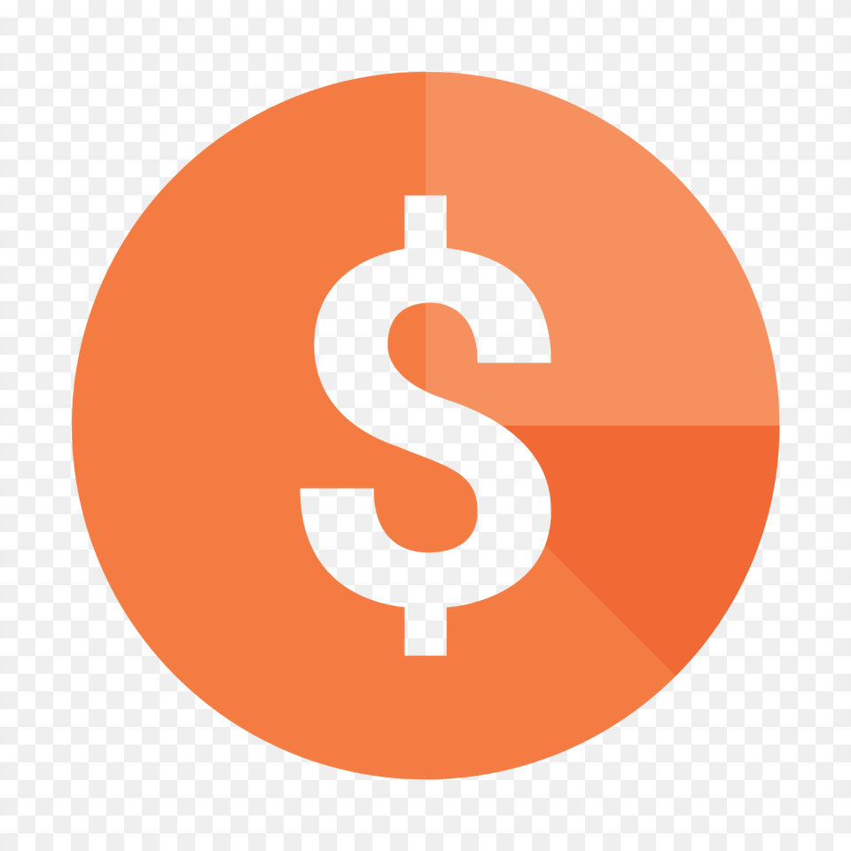 View As Dollar Icon Orange, Number, Symbol, Text, Food Free Png Download