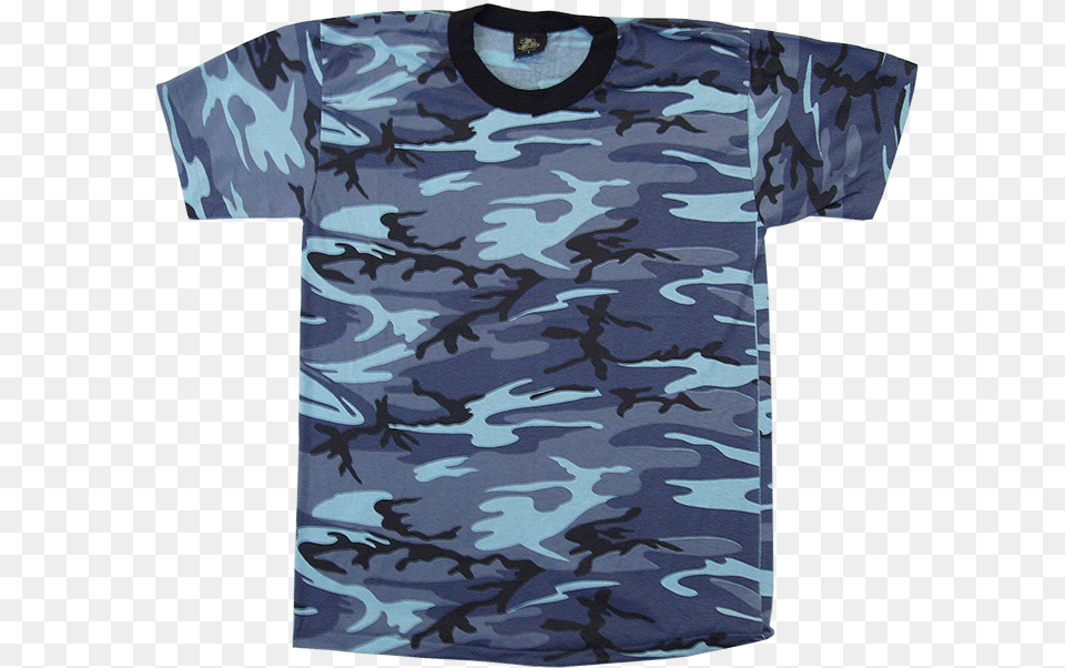 View Blue Camo Shirt, Clothing, Military, Military Uniform, T-shirt Free Transparent Png