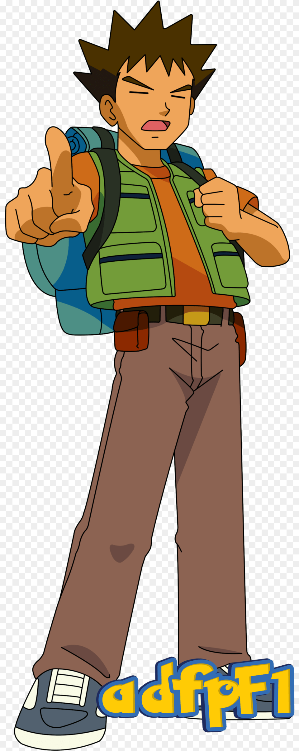 View Brock Brock Pokemon, Person, Clothing, Pants, Body Part Png Image