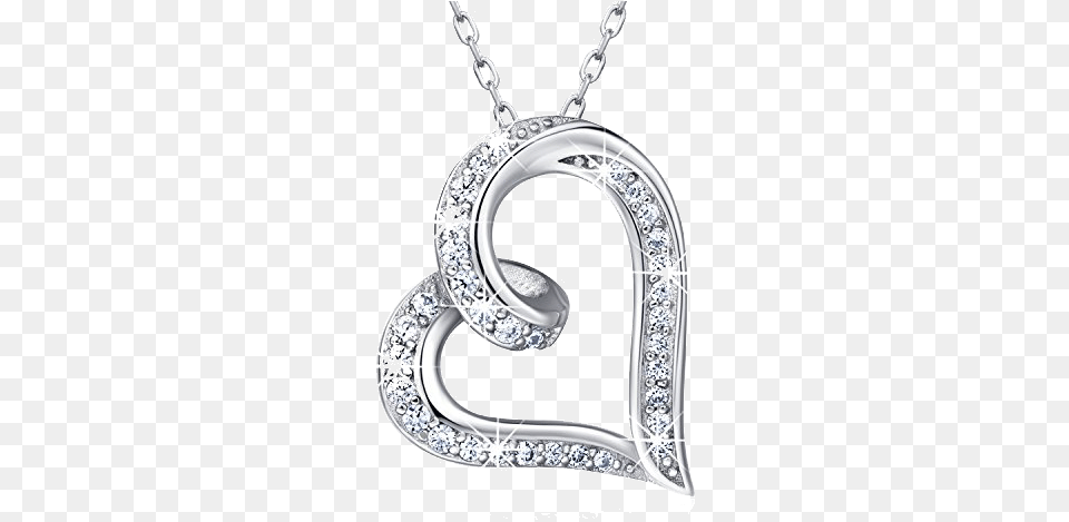 View Collection Jewelryl 925 Sterling Silver Infinity Heart Necklace, Accessories, Diamond, Gemstone, Jewelry Png