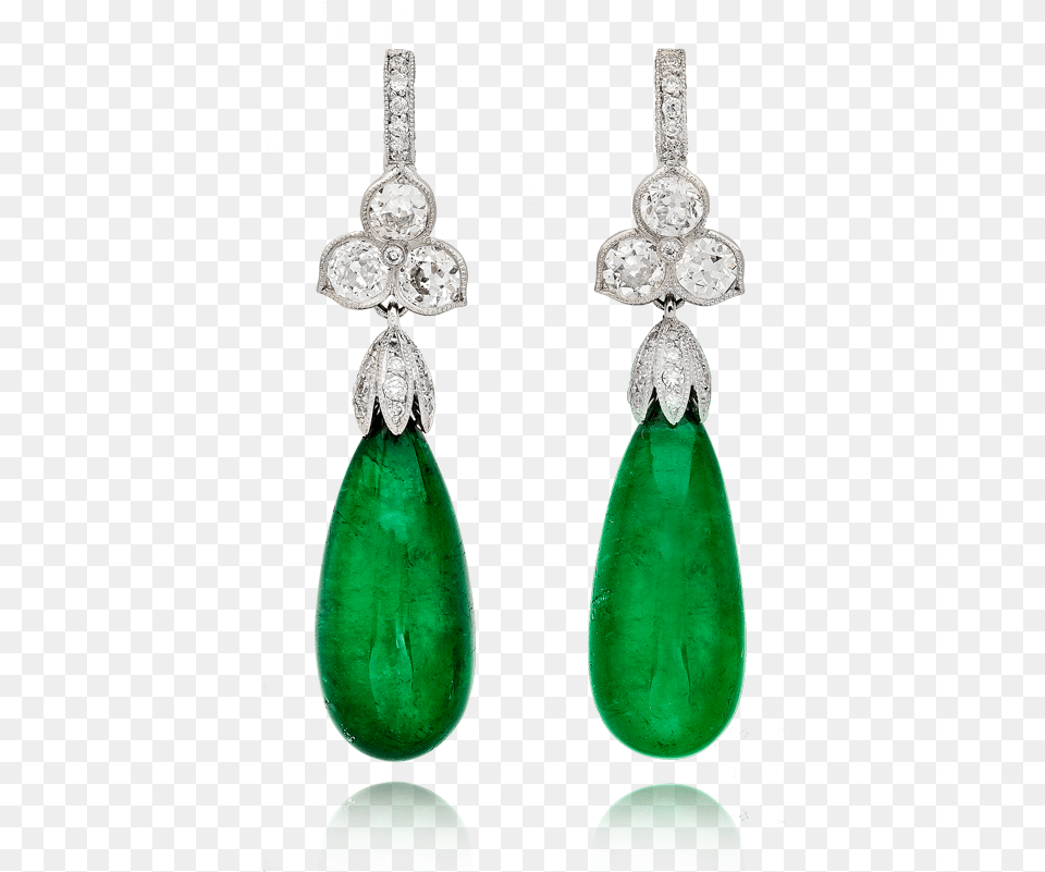 View Emerald Drop And Diamond Earrings Earrings, Accessories, Earring, Gemstone, Jewelry Png Image