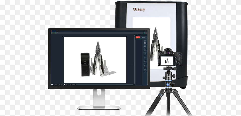 View Examples Photosimile, Electronics, Screen, Tripod, Computer Hardware Png Image