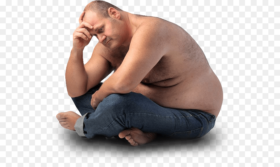 View Fat Man Fat Man Sitting, Adult, Person, Male, Head Free Png Download