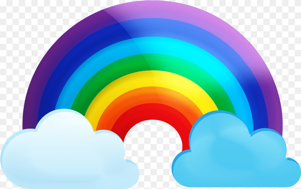 View File Rainbow With Two Clouds, Nature, Outdoors, Sky, Night Free Transparent Png