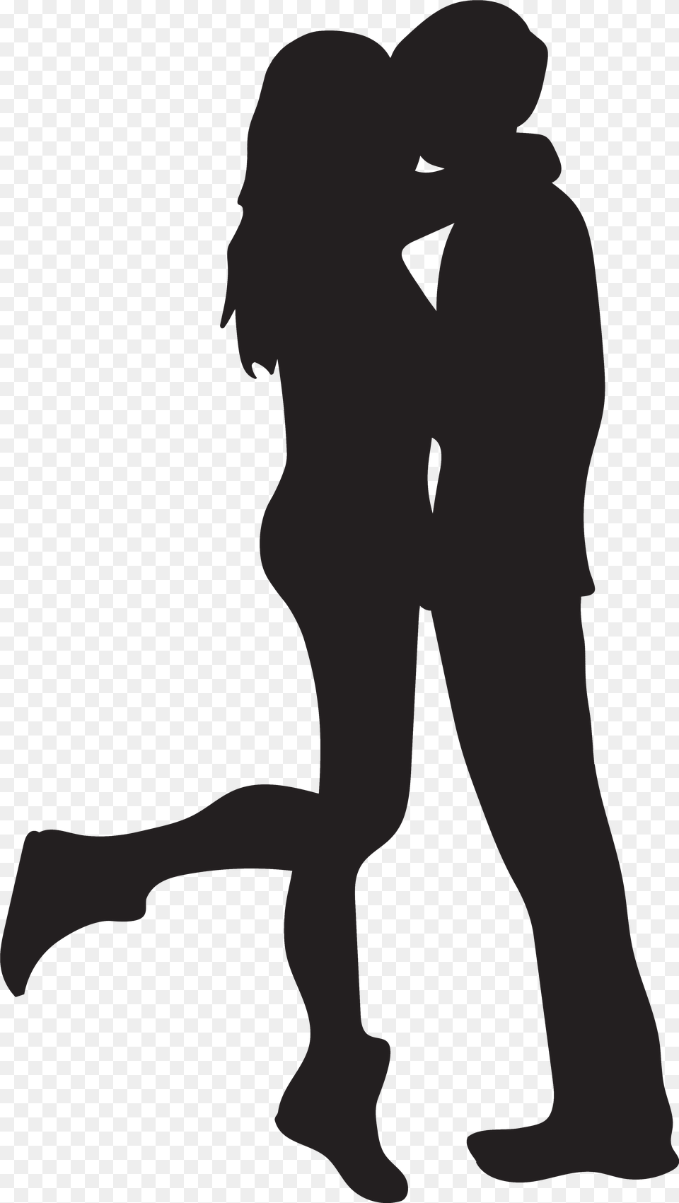 View Full Size Kissing Couple Silhouette, Person, Romantic Free Png