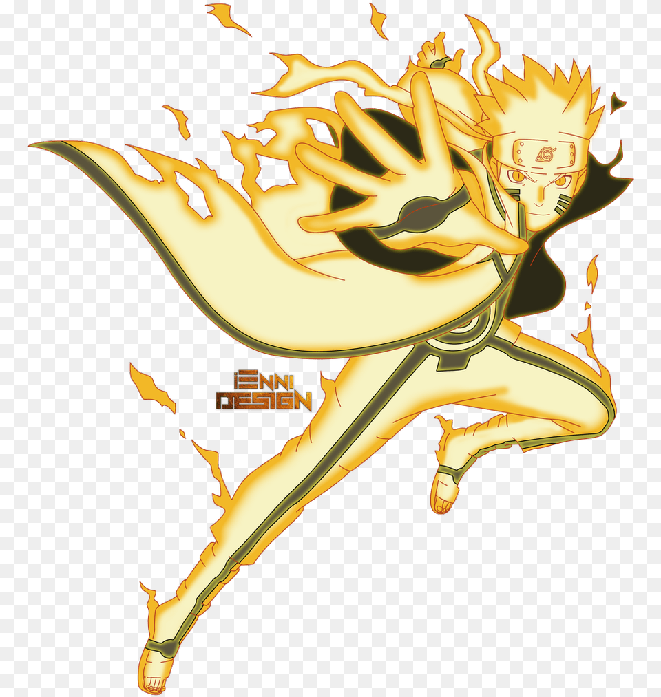 View Fullsize Uzumaki Naruto Sage Mode Kcm Naruto, Fire, Flame, Publication, Person Png Image