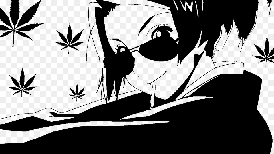 View Fuu Anime Girl With Weed, Book, Comics, Publication, Person Free Transparent Png