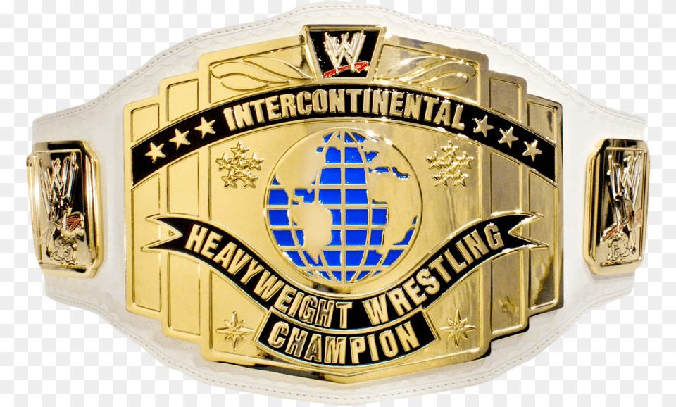 View Intercontinental Championship History Wwe Intercontinental Championship Yellow, Accessories, Badge, Buckle, Logo Free Png Download