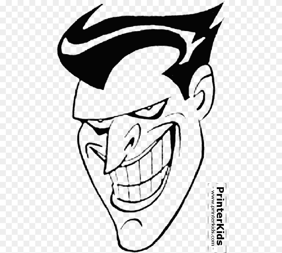 View Joker Face Joker Animated Series Face, Stencil, Baby, Person, Book Free Transparent Png