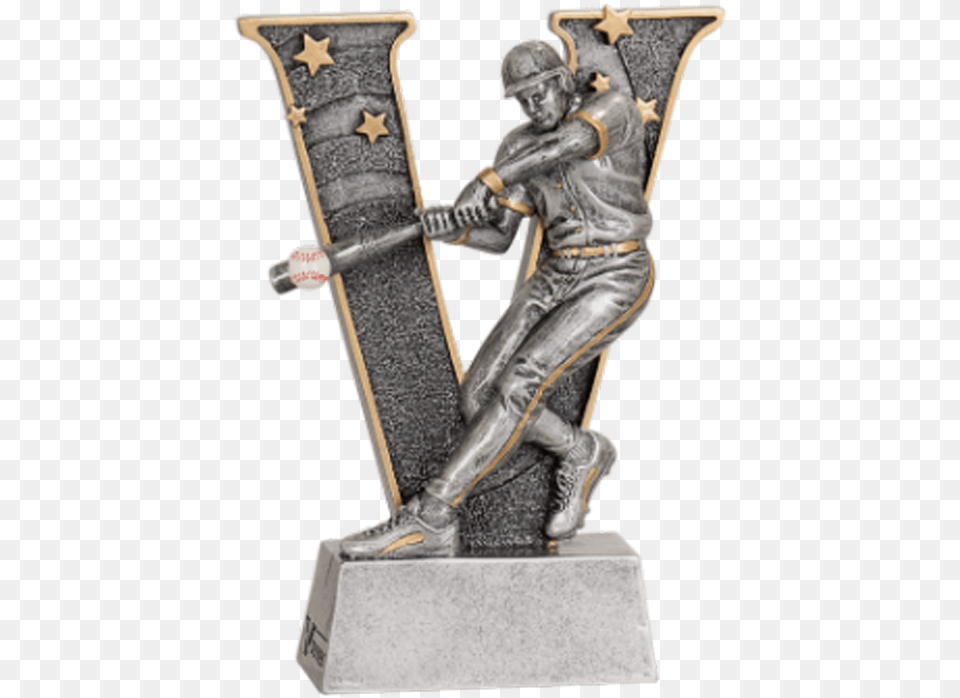 View Larger 6 Inch Softball V Series Resin, Adult, Bronze, Male, Man Free Png