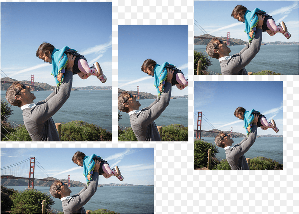 View Larger Golden Gate Bridge, Art, Collage, Adult, Girl Free Png Download