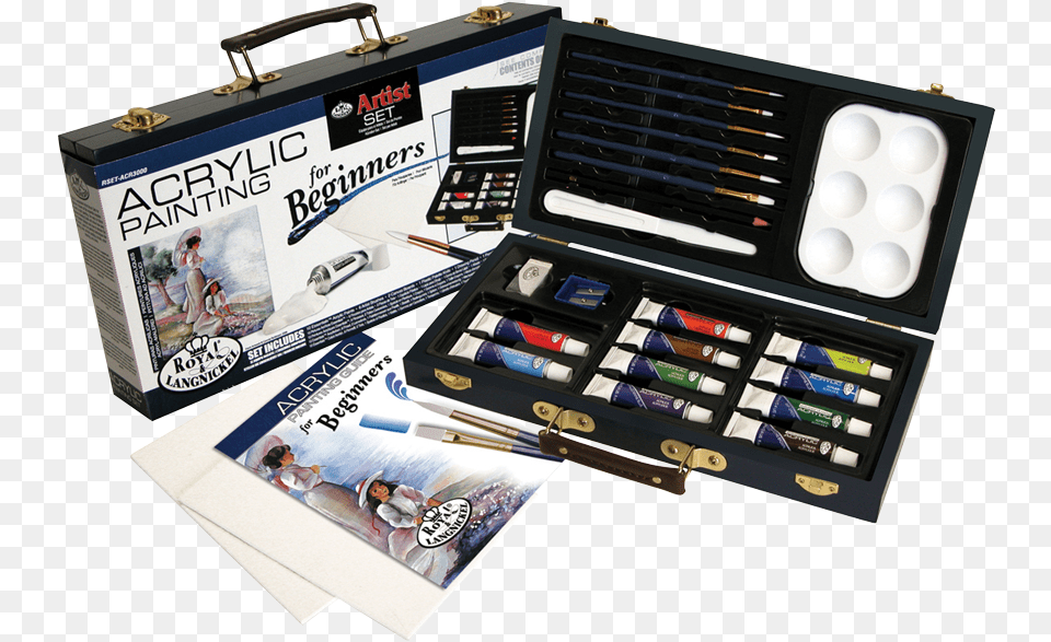 View Larger Image Royal And Langnickel Beginners Acrylic Painting Set, Person, Paint Container, Palette Free Transparent Png