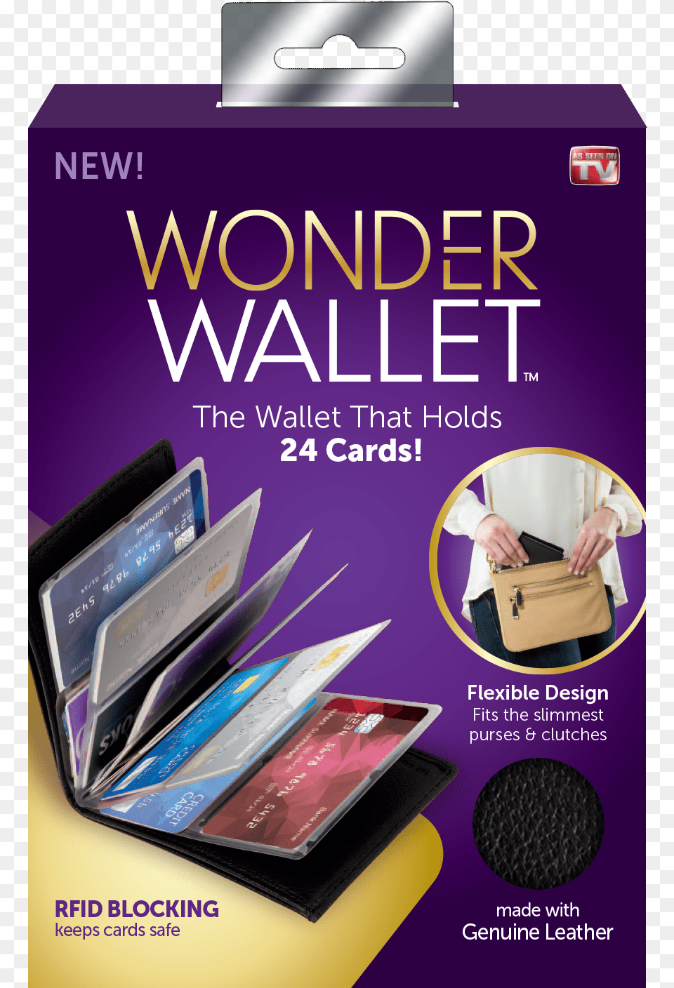 View Larger Wonder Wallet Amazing Slim Rfid Wallets As Seen On, Accessories, Advertisement, Handbag, Bag Png