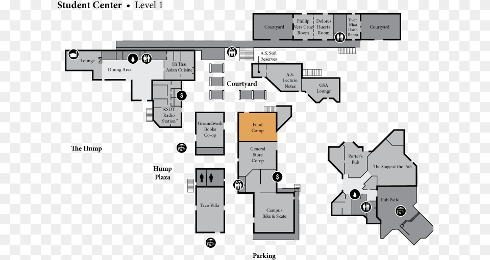 View Map Center Hall Map Ucsd, Diagram, Floor Plan, Scoreboard Png