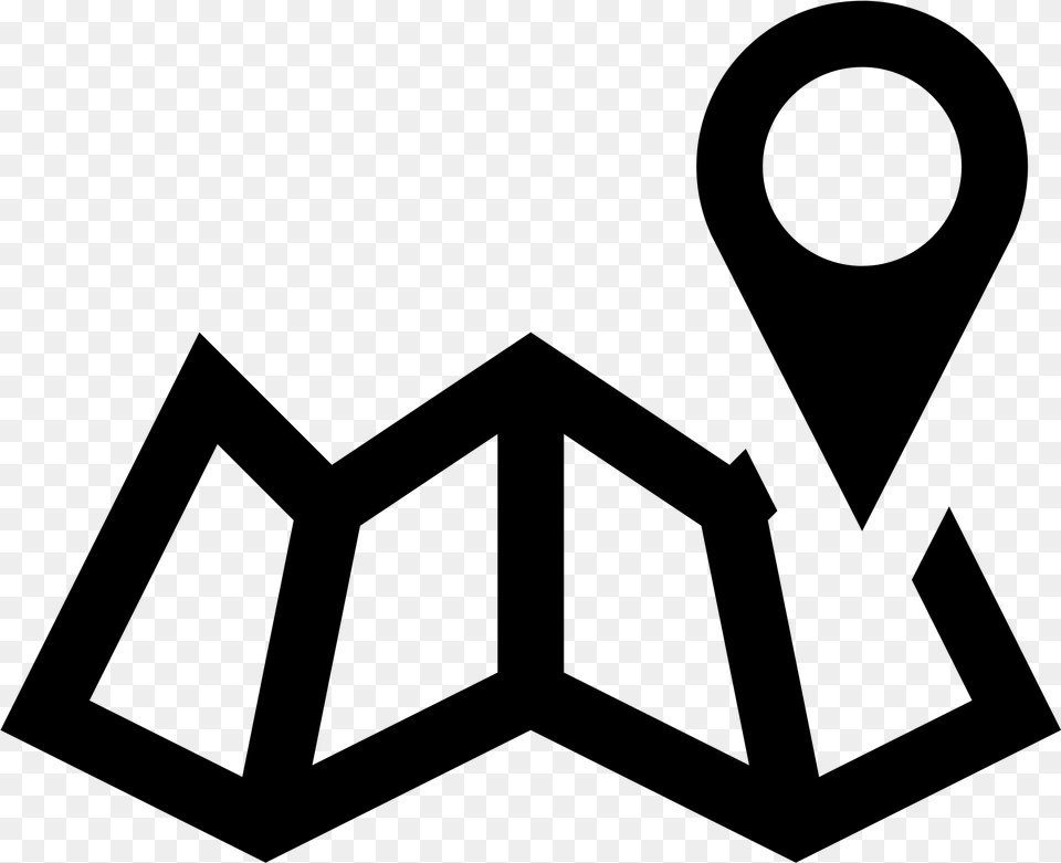 View Map Icon, Gray Free Png