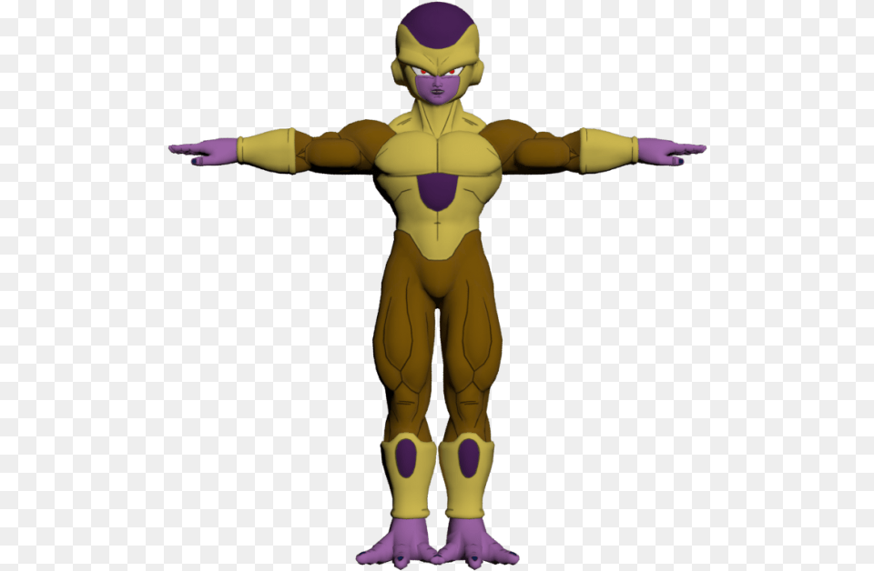 View Media Golden Frieza 3d Model, Baby, Person, Face, Head Free Png
