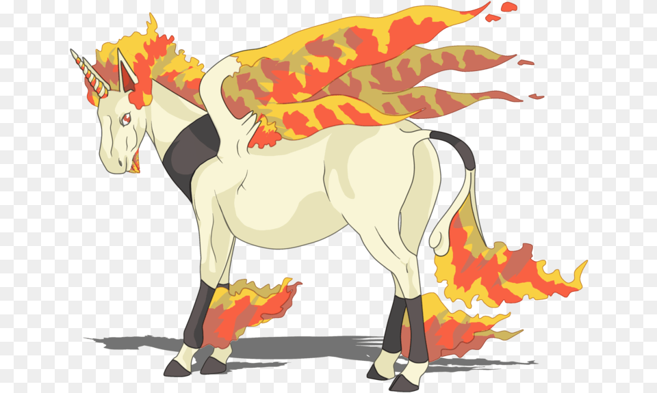 View Mega Rapidash By Jacktoon D6hmp3z Stallion, Animal, Mammal, Person Free Png Download