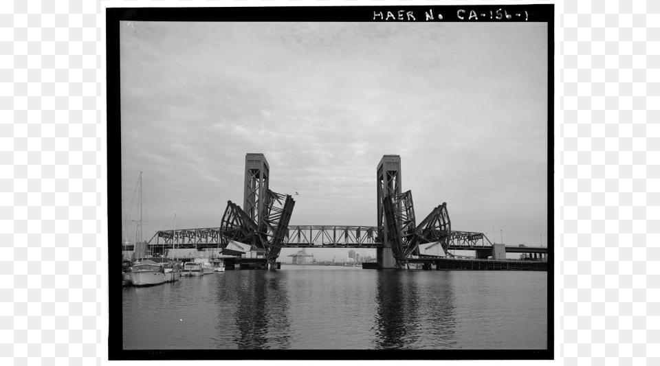 View Of Open Bridge From Cerritos Channel Facing Northeast Moveable Bridge, Arch, Water, Waterfront, Architecture Png Image