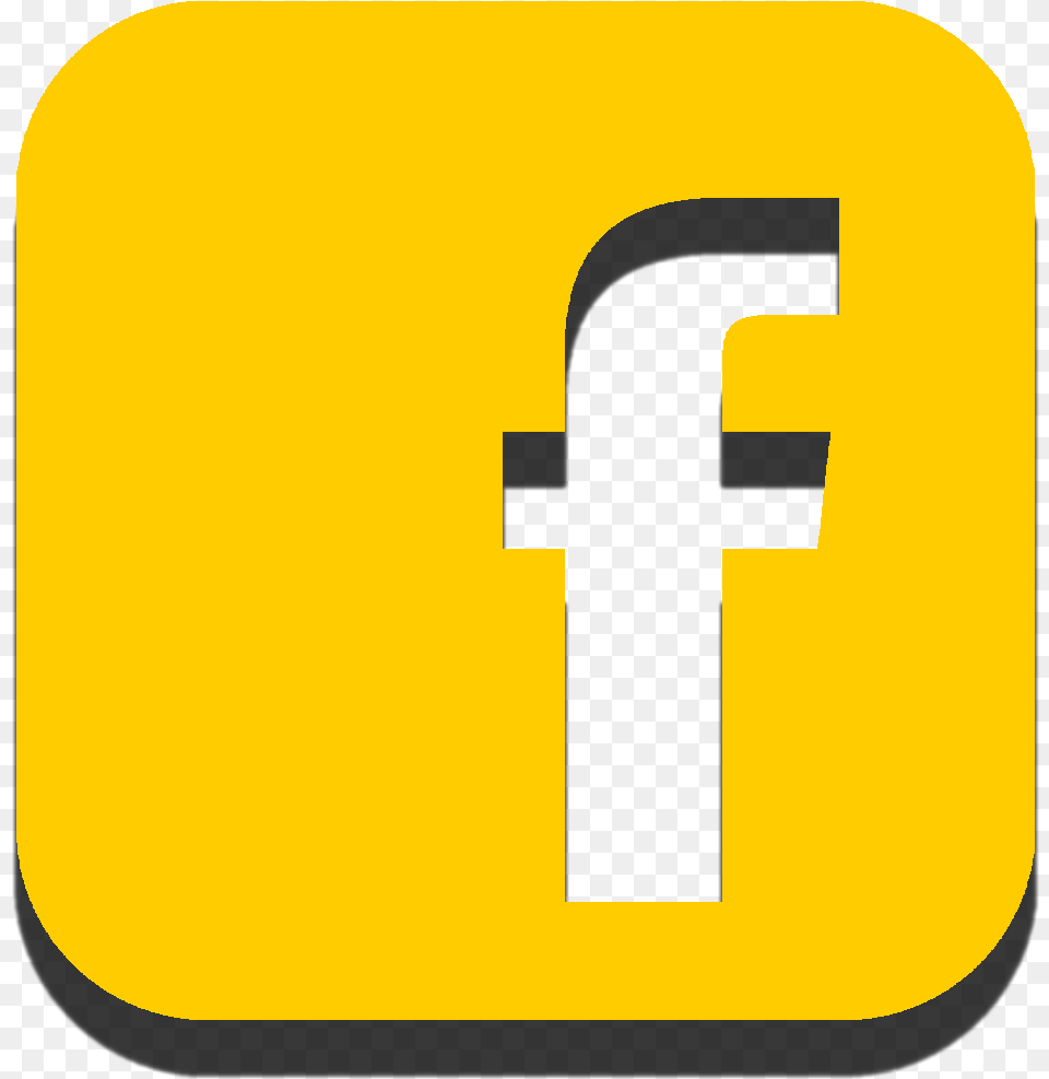 View Our Current Projects On Facebook Yellow Facebook Icon, Symbol, Text, Number Free Png