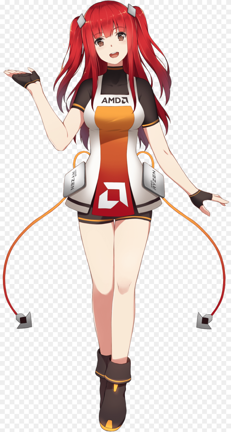 View Ryzenchan Amd Ryzen Mascot, Book, Publication, Comics, Adult Free Png