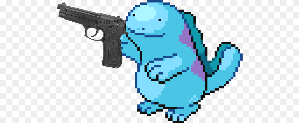 View Samegoogleiqdbsaucenao Quagsire Pixel Art, Firearm, Gun, Handgun, Weapon Free Transparent Png