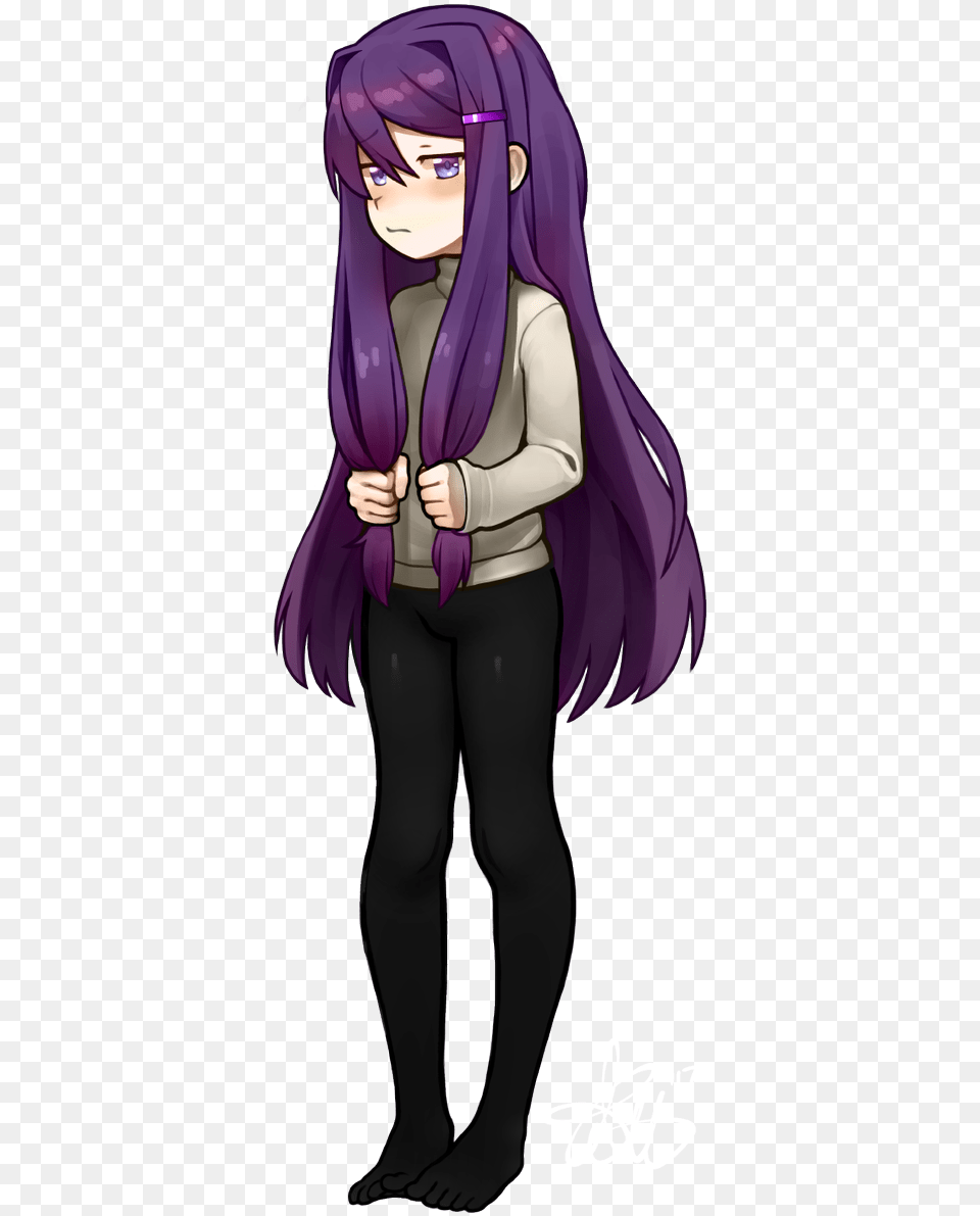 View Samegoogleiqdbsaucenao Embarrassed Yuri Ddlc Fanart, Book, Comics, Purple, Publication Free Png Download