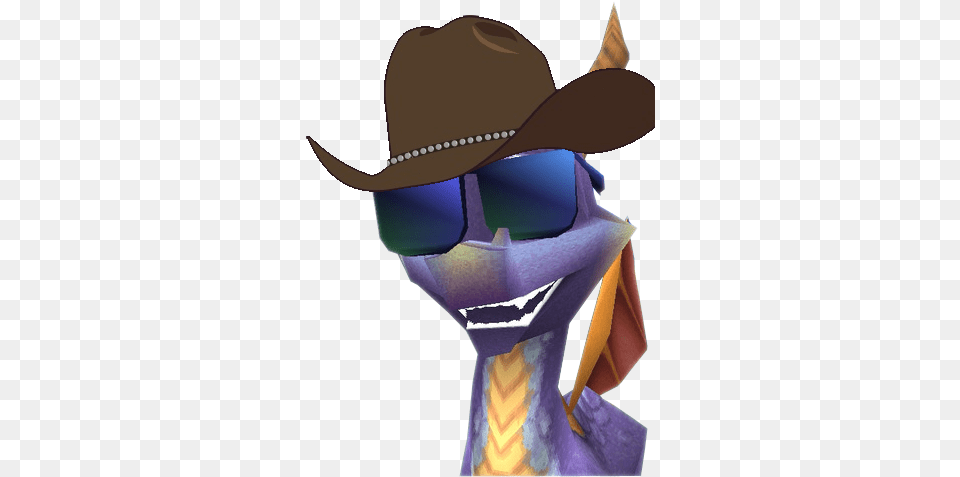 View Samegoogleiqdbsaucenao Spyro With Sunglasses, Clothing, Hat, Cowboy Hat, Adult Free Png