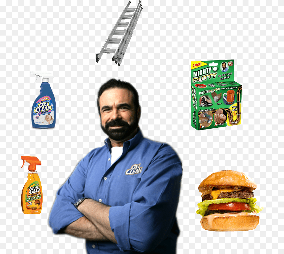 View Samegoogleiqdbsaucenao Billy Mays Full Power Mighty Putty 3 Pack, Lunch, Burger, Meal, Food Png Image