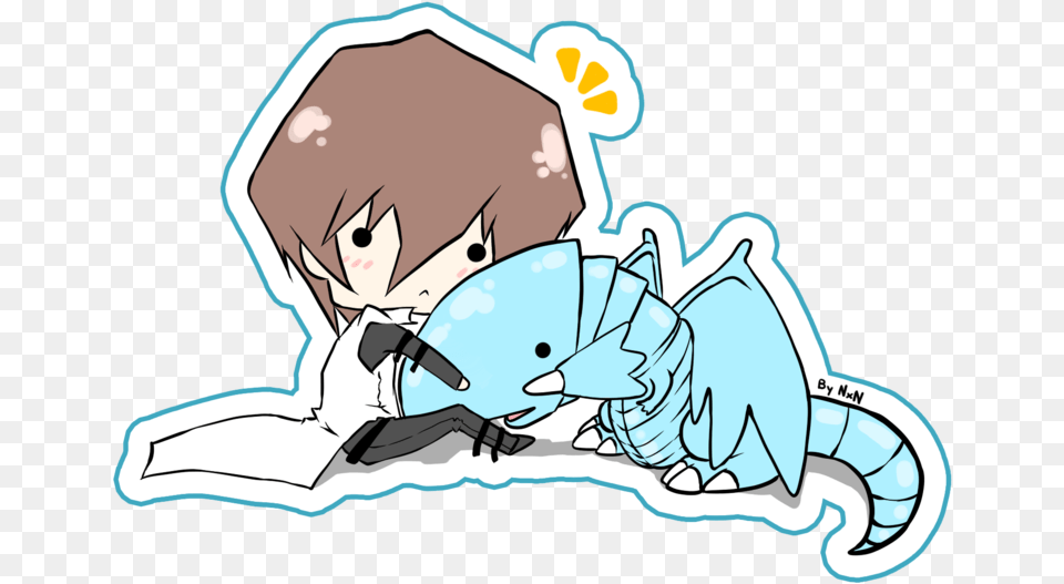 View Samegoogleiqdbsaucenao Blue Chibi Kaiba And Blue Eyes White Dragon, Book, Comics, Publication, Baby Free Transparent Png