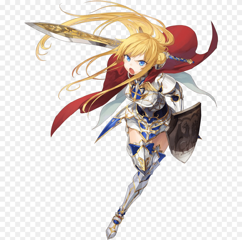 View Samegoogleiqdbsaucenao Karissa Blonde Anime Girl Knight, Publication, Book, Comics, Adult Free Png Download