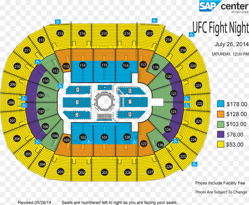 View Seating Chart Mma Sap Center Seating Png