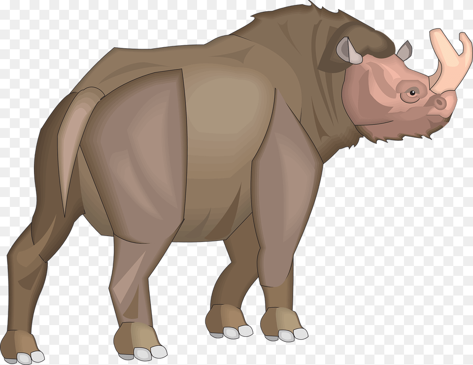 View Side Horns Animal Ancient Prehistoric Two Horn Rhino, Mammal, Wildlife, Bear Png Image