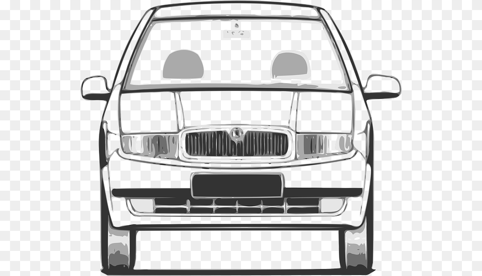 View Sketch Car Cartoon Transportation Grey Front Private Hire Car Singapore, Bumper, Vehicle, Art Png Image