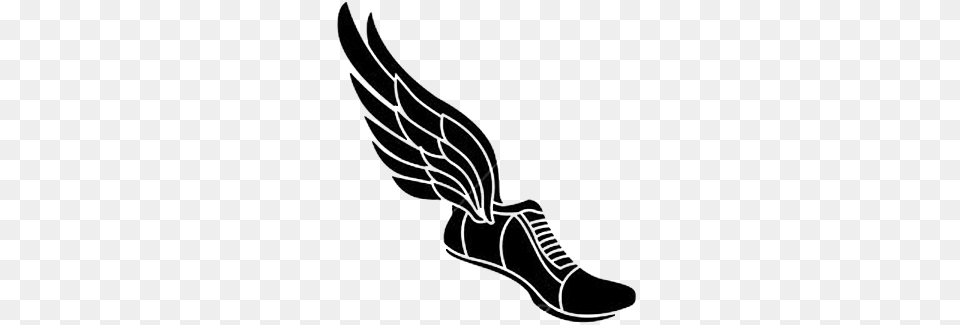Views On Track Track Cricut And Wings, Clothing, Footwear, Shoe, Stencil Free Transparent Png