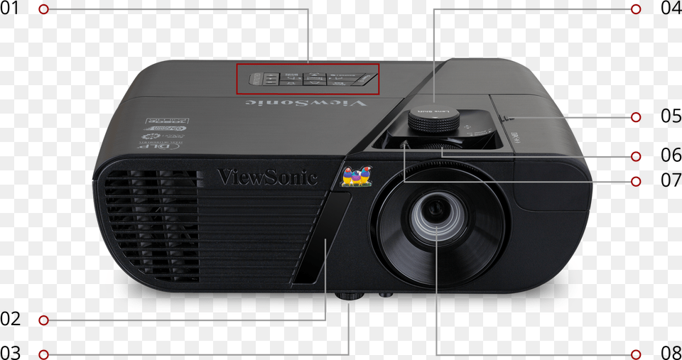 Viewsonic Pro7827hd 1080p Rgbrgb Rec Viewsonic, Camera, Electronics, Projector Free Transparent Png