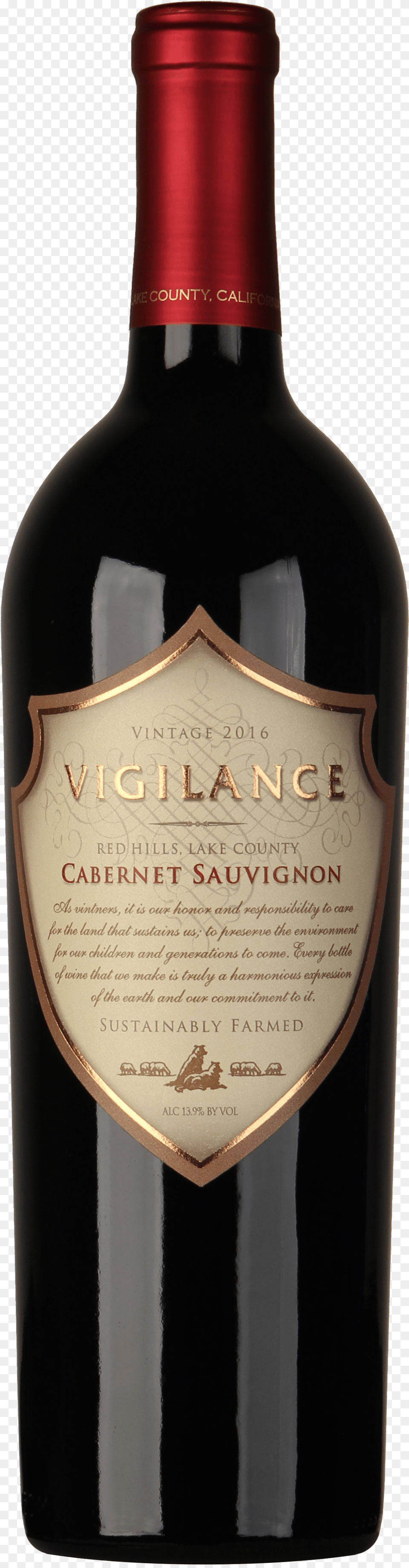 Vigilance Cabernet Sauvignon 2015, Alcohol, Beverage, Bottle, Liquor Free Png