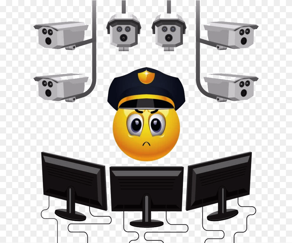 Vigilancia Con Camaras Security Smiley Face, Computer Hardware, Electronics, Hardware, Monitor Free Png Download