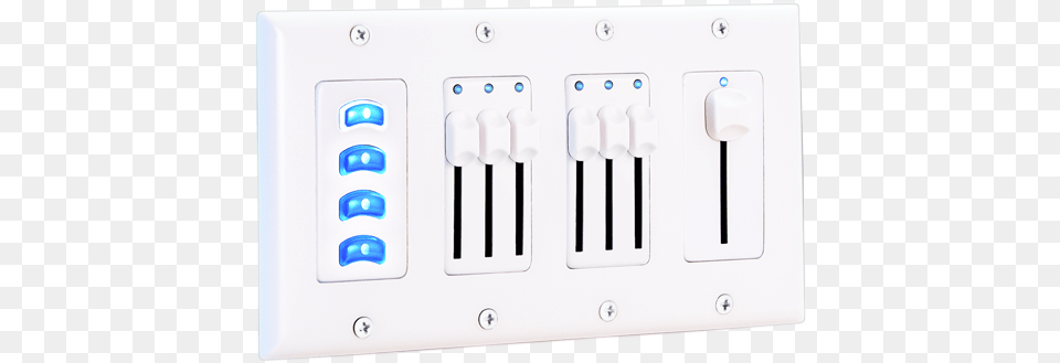 Vignette White Frontoblique 3 Sliders 560px, Electrical Device, Switch, Computer Hardware, Electronics Png