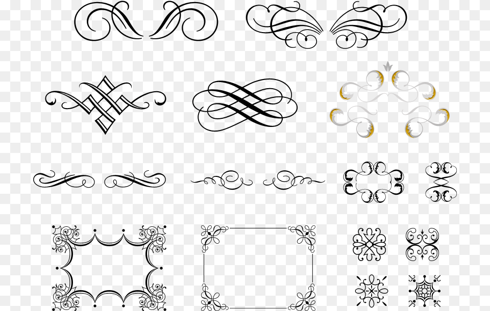 Vignettes Borders And Swashes Swashes, Art, Floral Design, Graphics, Pattern Png Image