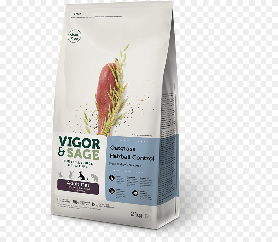 Vigor Sage Oatgrass Hairball Control Cat Vigor Amp Sage, Advertisement, Plant, Food, Produce Png