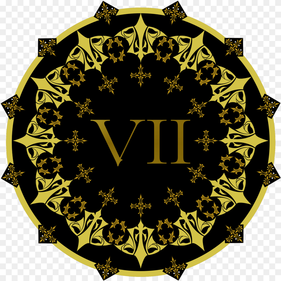 Vii Roman Numeral Logo For Crochet, Pattern, Art, Floral Design, Graphics Free Png