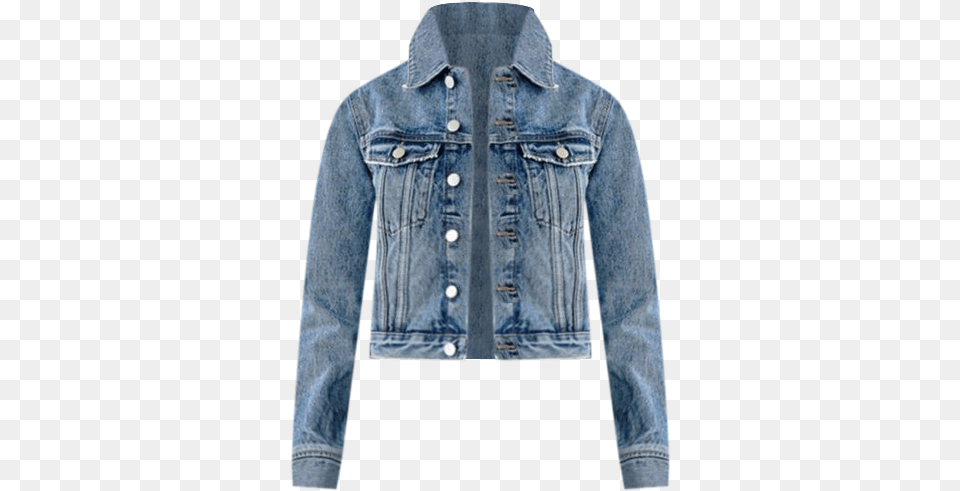Vika Shrunken Denim Jacket In Kolding Long Sleeve, Clothing, Coat, Jeans, Pants Png