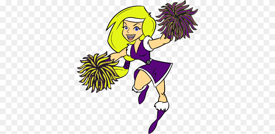 Viking Cheer Viking Cheerleader Clipart, Book, Comics, Publication, Purple Free Png