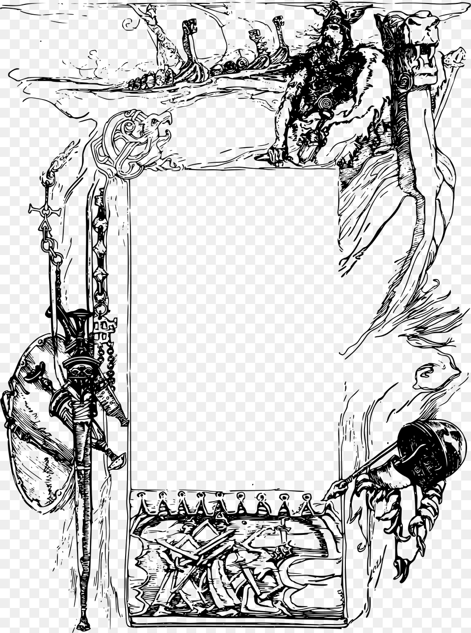 Viking Courage Frame Clip Arts Frame Viking, Gray Free Transparent Png