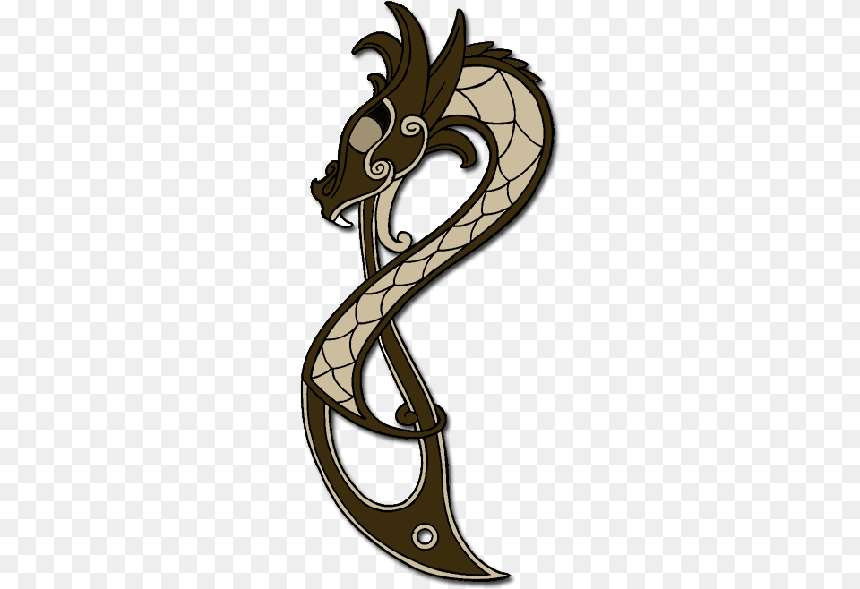 Viking Dragon Outline Norse Dragon Symbol Png Image