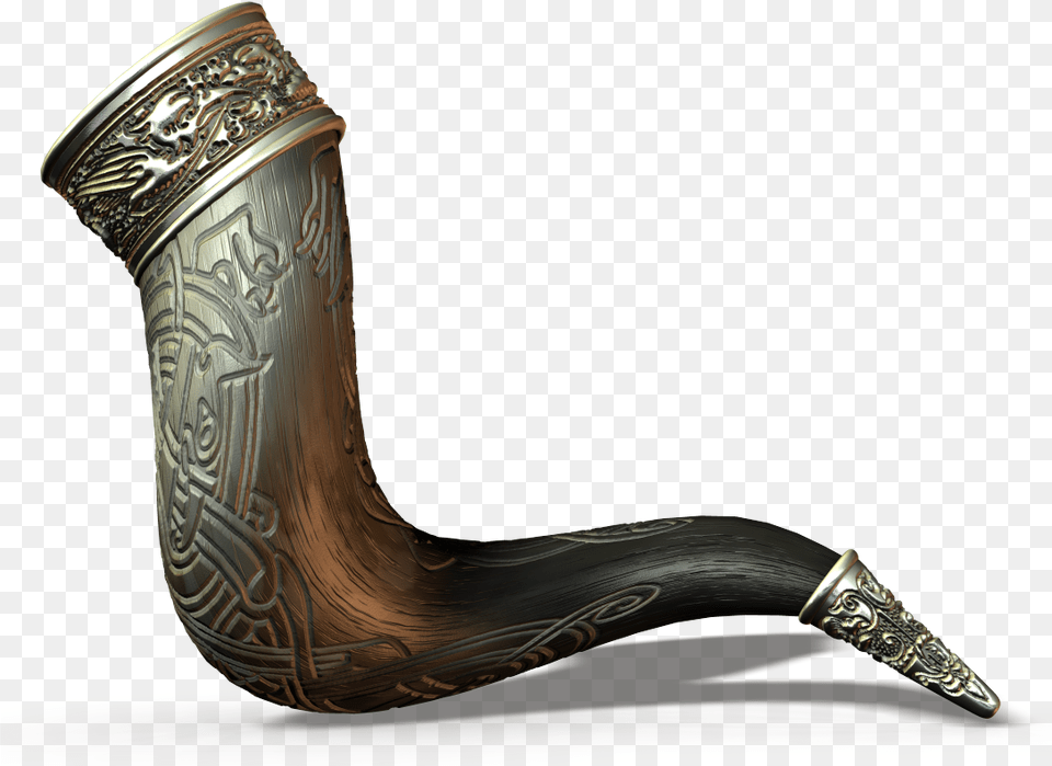 Viking Drinking Horn Vessels And Accessories Vikings Hades Symbol Drinking Horn, Brass Section, Musical Instrument Free Png